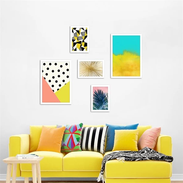 Renkli Çerçeveli Poster Seti ürün görseli