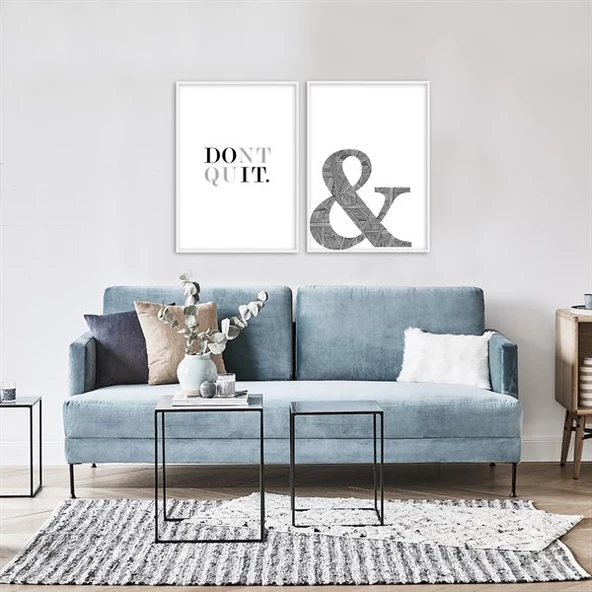 Don't Quit Çerçeveli Poster Seti ürün görseli