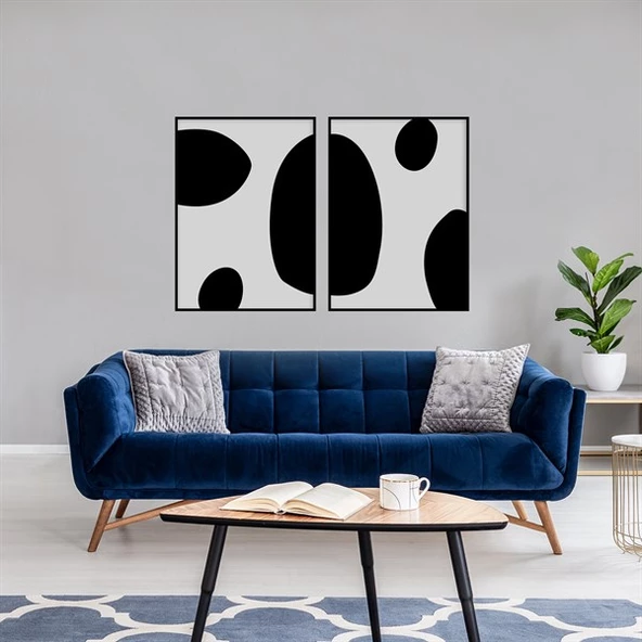 Black Dots Çerçeveli Poster Seti ürün görseli