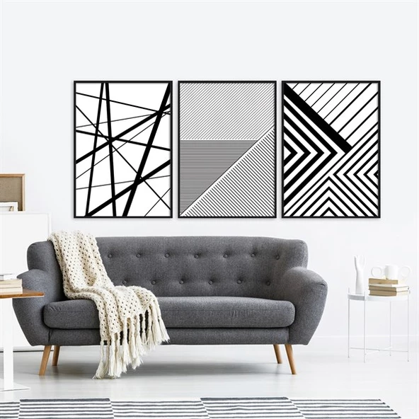 Lines Çerçeveli Poster Seti ürün görseli 1