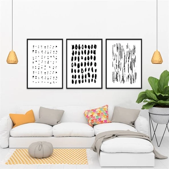 Points Çerçeveli Poster Seti ürün görseli 1