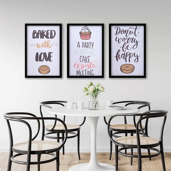 Cookie Party Çerçeveli Poster Seti ürün görseli