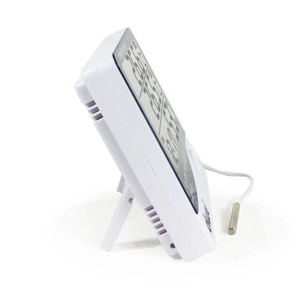 Diwu HTC-2 Problu Termometre Nem Ölçer Saat Takvim - 5