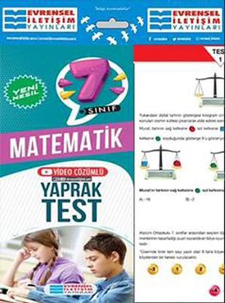Evrensel İletişim 7.Sınıf Yeni Nesil Matematik Yaprak Test
