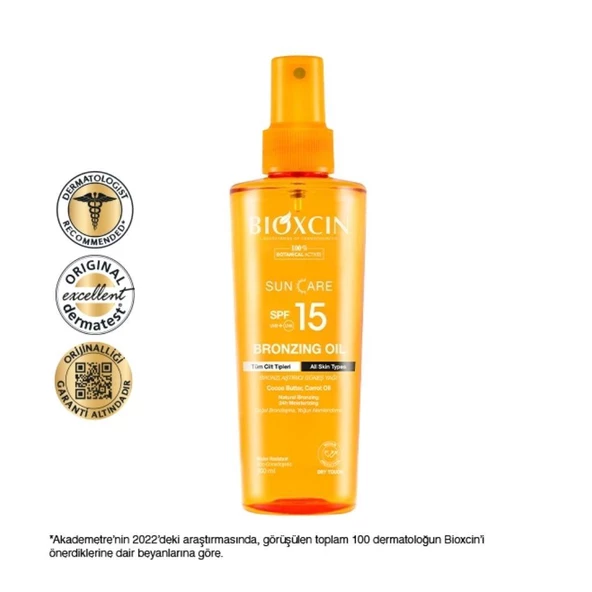 Bioxcin Sun Care Spf 15 Bronzlaştırıcı Güneş Yağı 200 Ml