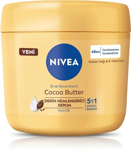 Nivea El Ve Vücut Kremi - Cocoa Butter 5 İn 1 Derin Nemlendirici Serum 400 ml