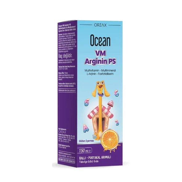 Ocean Vm Arginin Ps Ballı - Portakal Aromalı Şurup 150 Ml ürün görseli