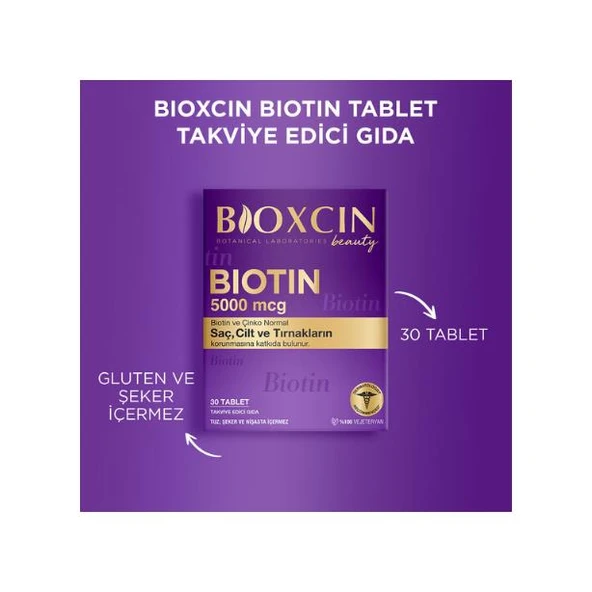 Bioxcin Biotin 5000 Mcg 30 Tablet 1 Alana  Bedava - 4