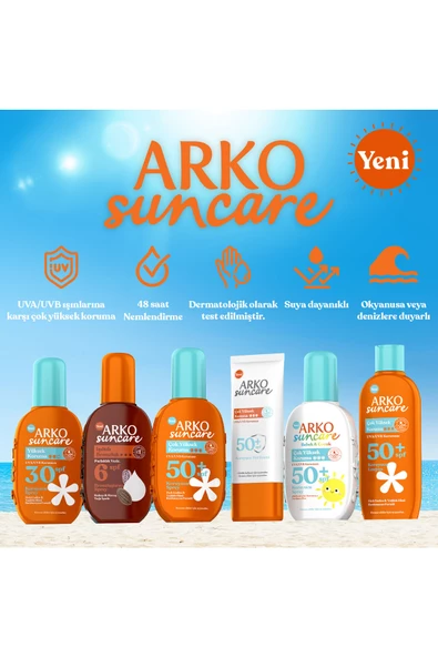 Arko Suncare Bebek ve Çocuklar İçin Çok Yüksek Koruma spf 50+ Koruyucu Sprey 200 ml - 5