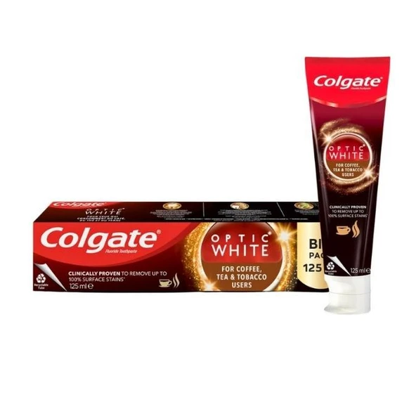 Colgate Optic White Kahve, Çay ve Tütün Kullananlar İçin Diş Macunu 125 ml