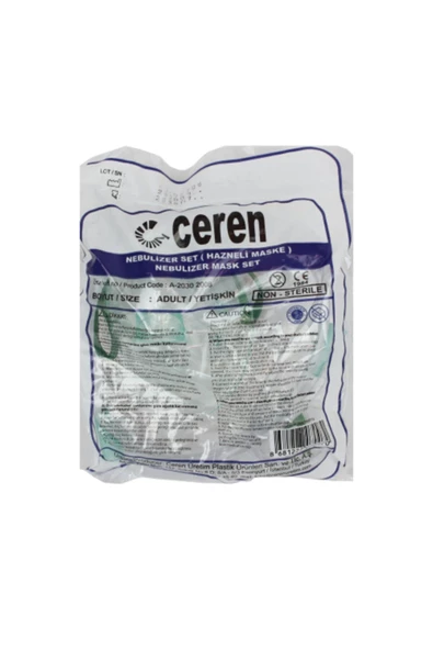 Cerenüretim Nebulizer Set Hazenli Maske - Yetişkin