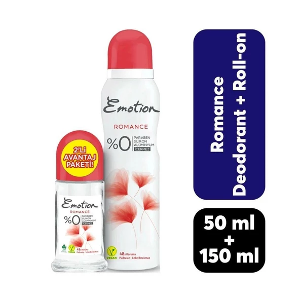 Emotion Deodorant Romance 150 Ml + 50 Ml Romance Roll On