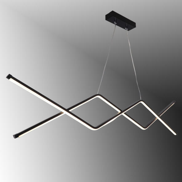 TT Aydınlatma TT039-SY  Zikzak Masa Üstü Modeli Siyah Led Avize ürün görseli 1