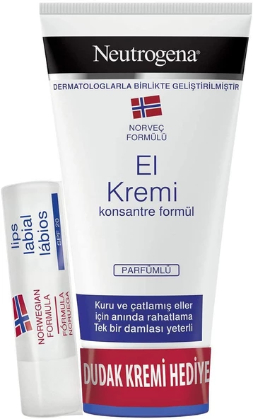 Neutrogena 75 Ml El Kremi Parfümlü + Dudak Kremi