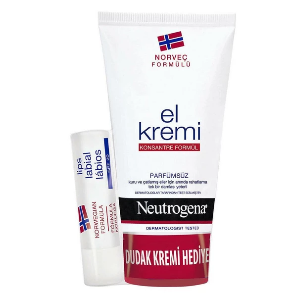 Neutrogena 75 Ml El Kremi Parfümsüz + Dudak Kremi