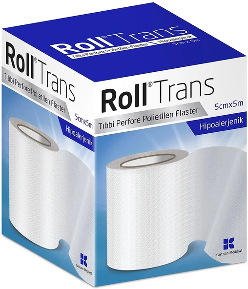 Roll Trans Tıbbi Perfore Polietilen Flaster Hipoalerjenik 5 Cm X 5 M