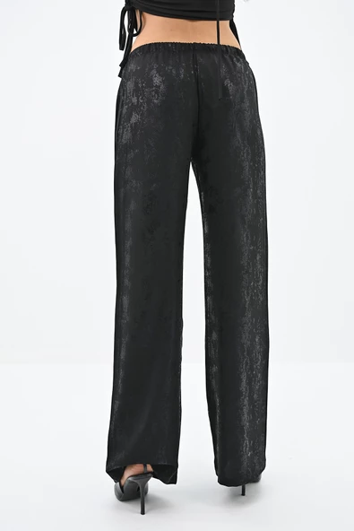 Kadın Varak Baskılı Palazzo Pantolon 6272-24 - 4