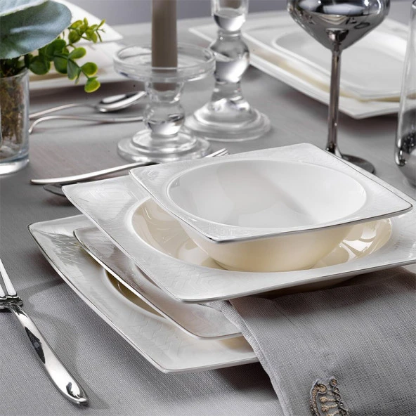 Schafer Glamor Private Yemek Takımı 60 Parça-Beyaz-BYZ 02 - Resim 2