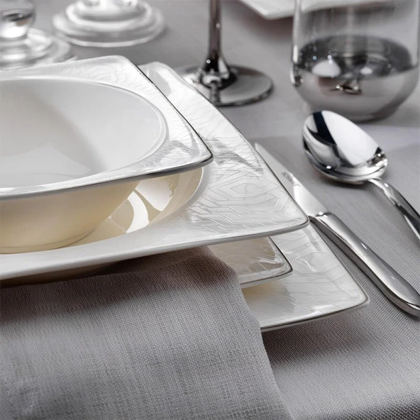 Schafer Glamor Private Yemek Takımı 60 Parça-Beyaz-BYZ 02 - Resim 3