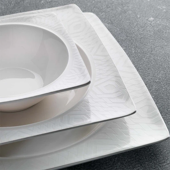 Schafer Glamor Private Yemek Takımı 60 Parça-Beyaz-BYZ 02 - Resim 5