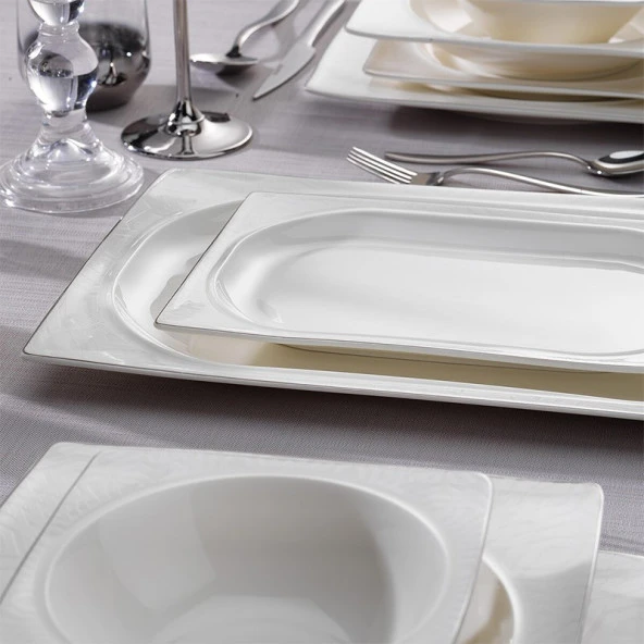 Schafer Glamor Private Yemek Takımı 60 Parça-Beyaz-BYZ 02 - Resim 6