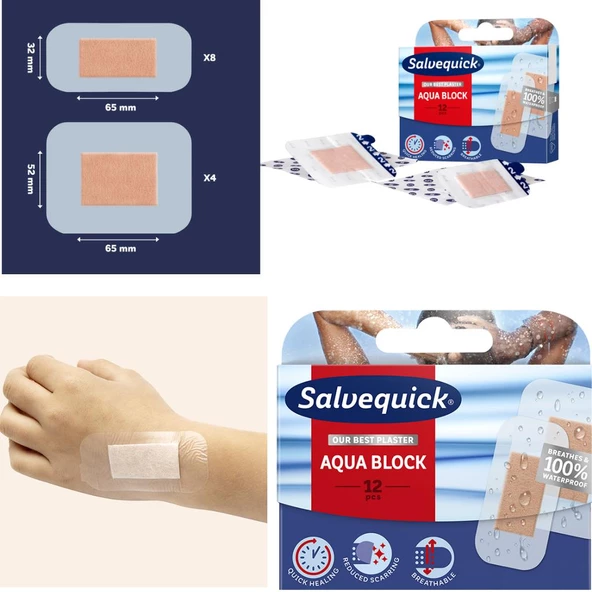 Salvelox Aqua Block Yara Bandı 12 Li