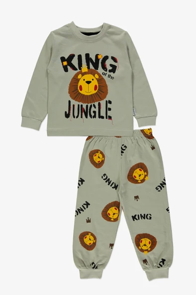 Baskılı İkiiplik Erkek Pijama Takım MNK0603 - 4