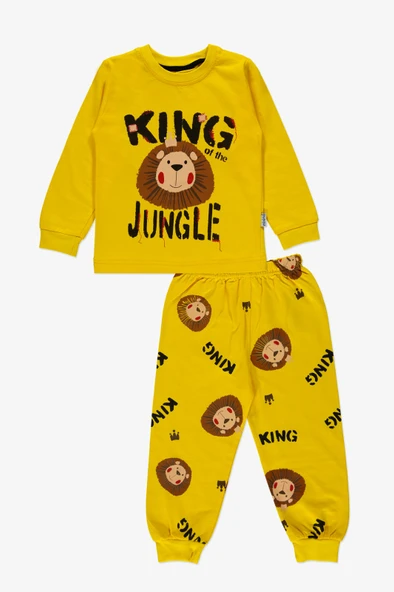 Baskılı İkiiplik Erkek Pijama Takım MNK0603 - 5