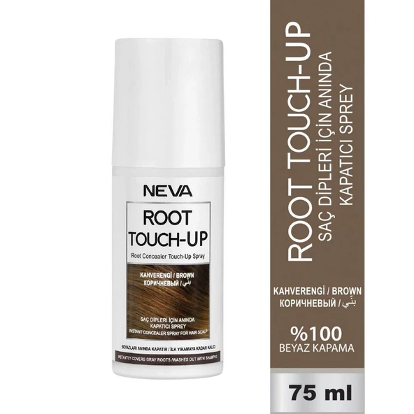 Neva Root Touch-Up Saç Dipleri İçin Anında Kapatıcı Sprey 75 ml - Kahverengi - 1