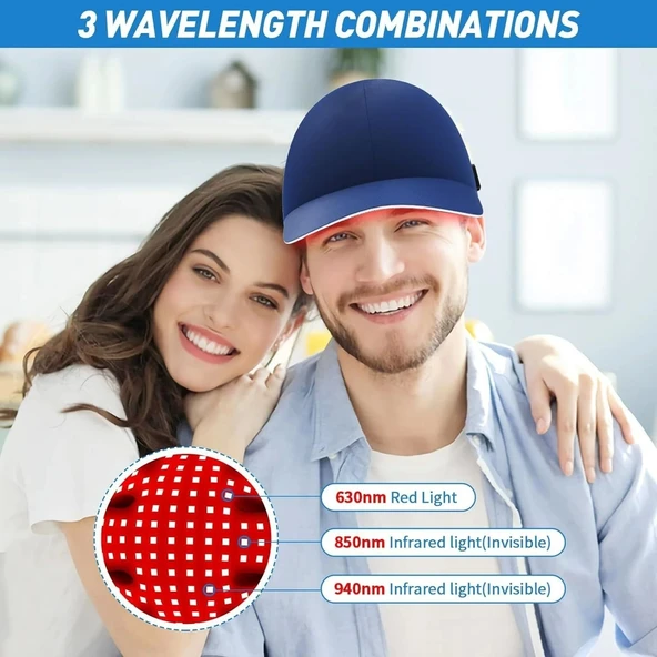 LONLIKE Işık Terapi Şapkası, Zamanlayıcı ve Kontrol Cihazı ile Baş İçin - 2