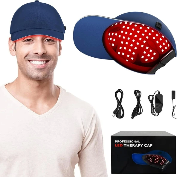 LONLIKE Işık Terapi Şapkası, Zamanlayıcı ve Kontrol Cihazı ile Baş İçin