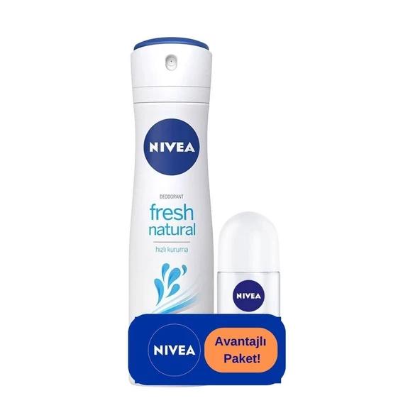 Nivea Kadın Fresh Natural Deodorant 150 ml + Fresh Natural Roll On 25 ml