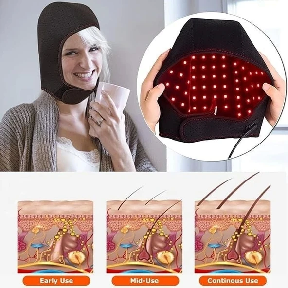 CAMECO Baş İçin Kırmızı ve Mavi Işık Terapisi - Yakın Kızılötesi Işık - 4