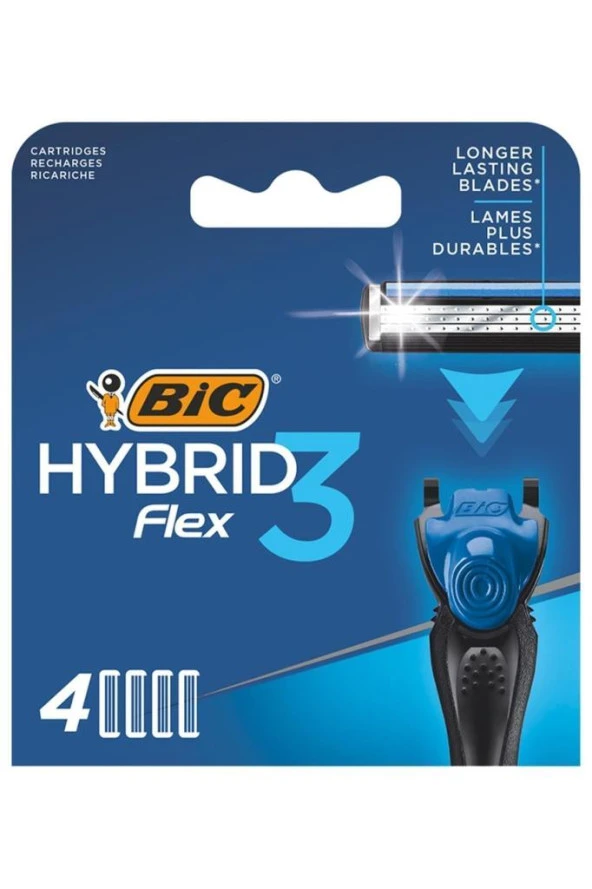 Bic Flex 3 Erkek Tıraş Bıçağı Yedek Kartuş 4'lü Kutu