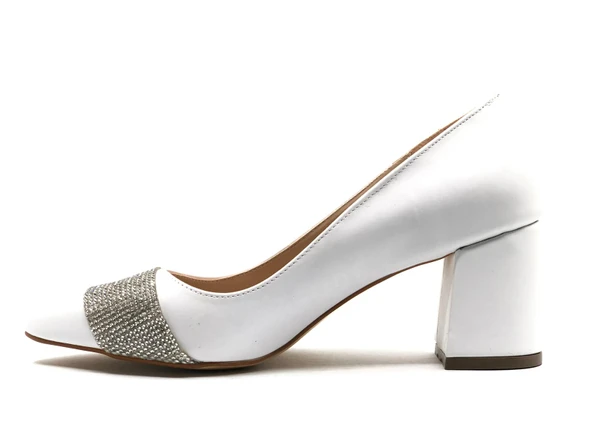 Mehtap Kalın Şerit Taş Detaylı 6 cm Topuklu Kadın Klasik Ayakkabı - Resim 9