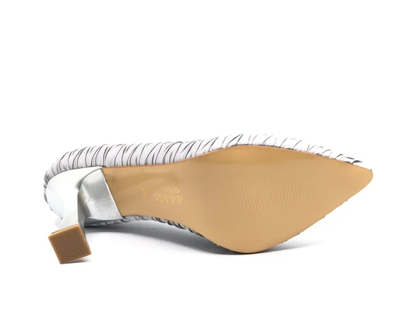 Feles Kırışık Saten Stiletto Kadın Topuklu Ayakkabı - 9