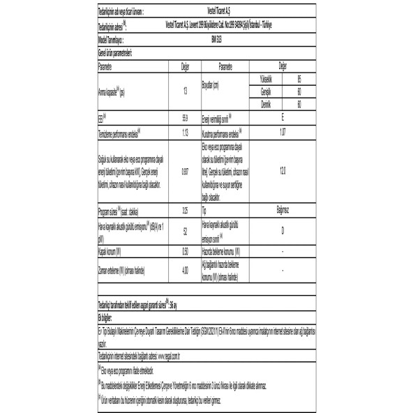 Regal Bm 313 3 Program Bulaşık Makinesi - 6