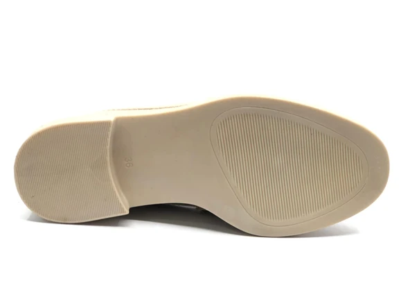Feles Zincir Toka Detaylı Loafer Kadın Ayakkabı - 5