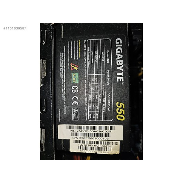 Gigabyte GZ-ECS50A-C2 550W PSU GÜÇ KAYNAĞI 2.EL