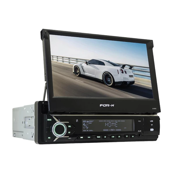 For-X X-616 7" Inç Indash 4X52W Usb/sd/fm Bluetooth Mekaniksiz Oto Teyp