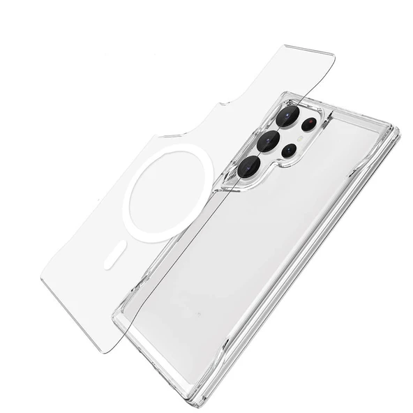 Samsung Galaxy S24 Ultra Kılıf Magsafe Şarj Özellikli T-Max Magsafe Kapak - Resim 4