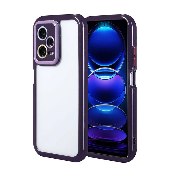 Gpack Xiaomi Redmi Note 12 Pro 5G Kılıf Kenar ve Çerçeve Renkli Kamera Korumalı Vitamin Kapak - 4