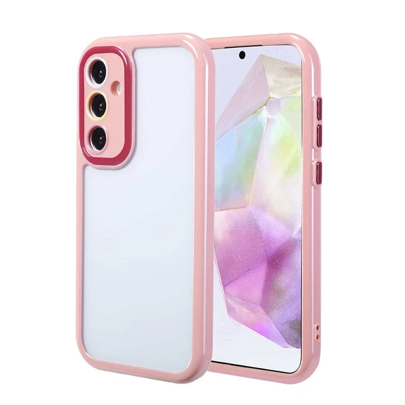 Gpack Samsung Galaxy A35 Kılıf Kenar ve Çerçeve Renkli Kamera Korumalı Vitamin Kapak - 3