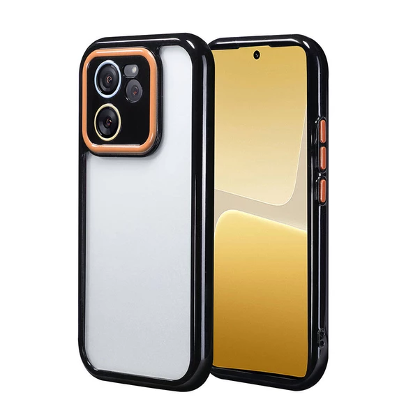 Gpack Xiaomi Mi 13T 13T Pro Kılıf Kenar ve Çerçeve Renkli Kamera Korumalı Vitamin Kapak