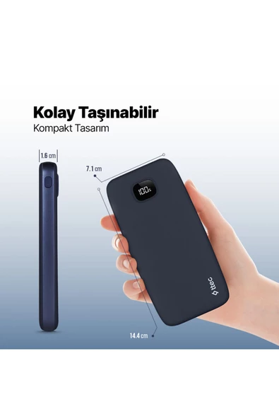 Ttec 2BB205L ChargeUp LCD 10.000 mAh Taşınabilir Şarj Aleti / Powerbank - 6