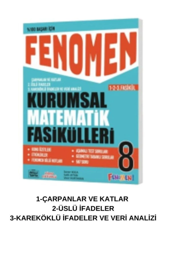 FENOMEN 8 KURUMSAL MATEMATIK FASIKÜLLERI (1.-2.-3. FASIKÜL) YENİ 2024