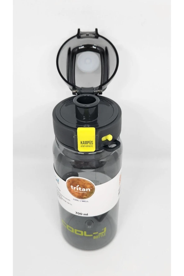 Cool-J Well 700ml Siyah-Yeşil Askılı Kilitli Tritan K7558 Matara - 3