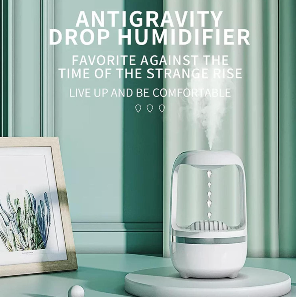 Ev ve Ofis için Havalanan Yağmur Damlası Tasarımı,  Akıllı Ultrasonik Soğuk Sis Hava Nemlendirici - 2