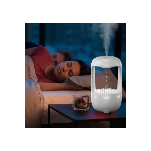 Ev ve Ofis için Havalanan Yağmur Damlası Tasarımı,  Akıllı Ultrasonik Soğuk Sis Hava Nemlendirici - 6