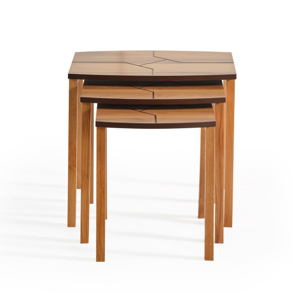 Zigon sehpa, Ahşap sehpa, Modern sehpa, Doğal sehpa, Yan sehpa - 2